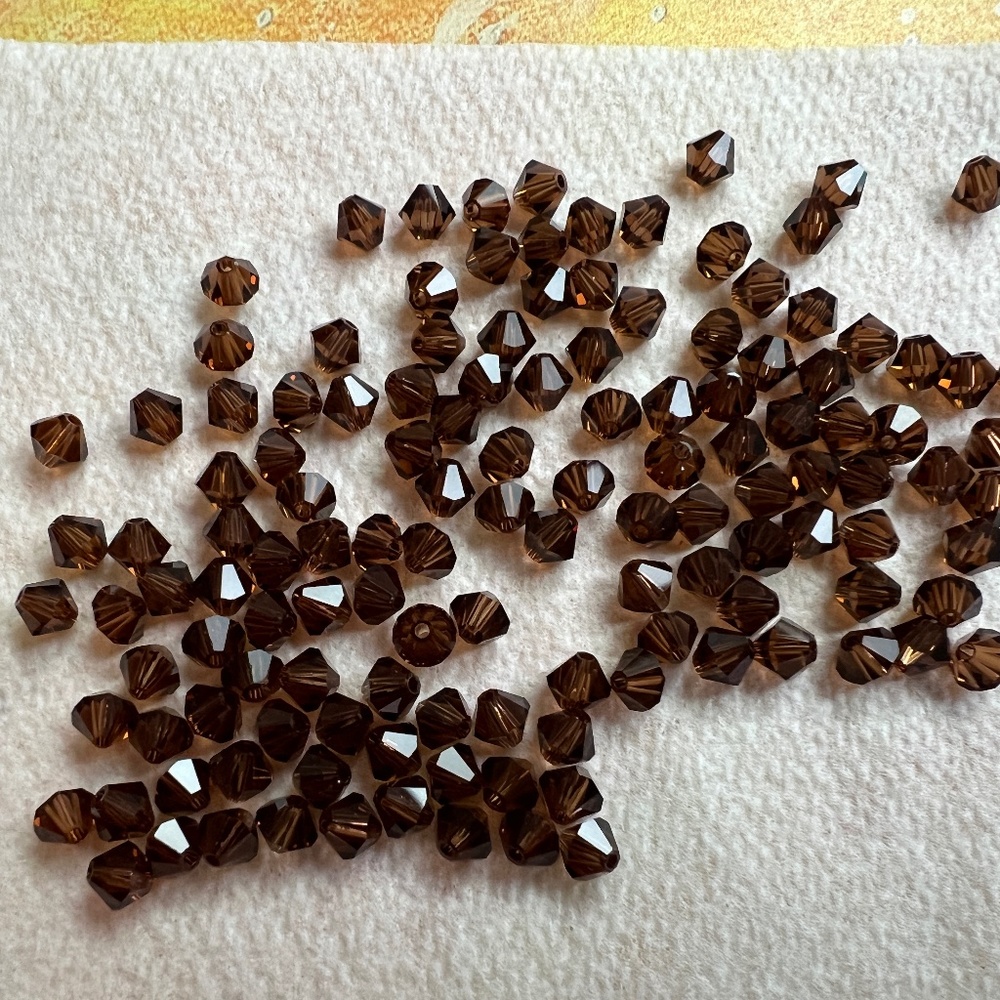 Swarovski Beads 5mm Bicones SmokeTopaz  144 pieces new original Swarovski 2005